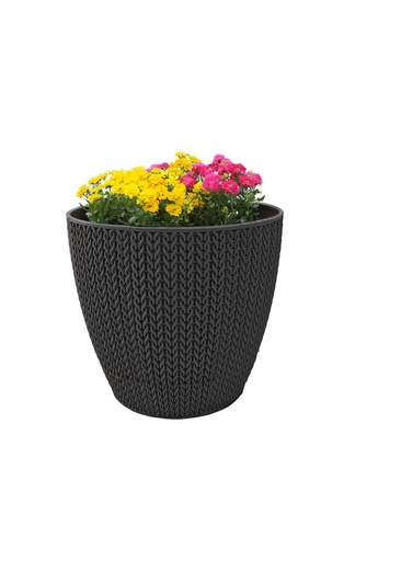 [FL0143GY] 0.5LT Flower Pot, Grey (60 pc/ctn)