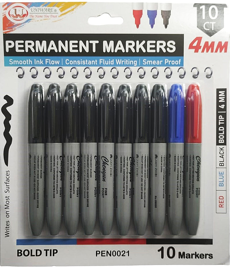 Permanent Markers 24 Bold Point CHENYUN Permanent Markers, assorted colors  NEW