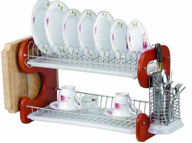 Double Corner Stainless Steel Dish Rack